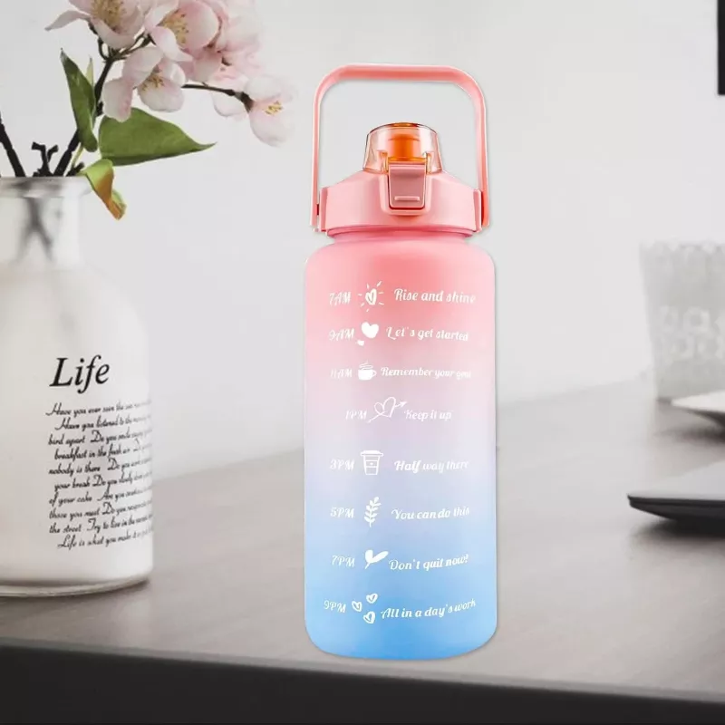 Extralink Botella de motivación, 2000 ml, verde-lila, BUT-190