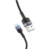 Cable de datos USB a Lightning Tellur 1,2 m nailon trenzado negro