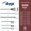 Fuente de alimentación ATX Akyga Basic AK-B1-500 500 W, ventilador de 120 mm, PFC pasivo, gris