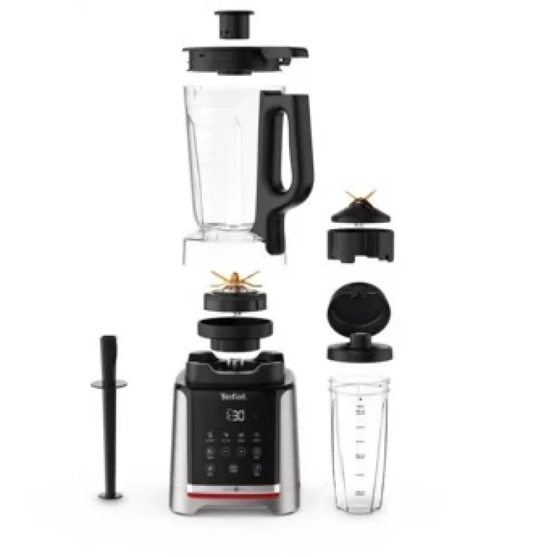 Batidora de vaso Tefal InfinyMix+ BL91HD31 alta velocidad 1600 W negra/acero inoxidable