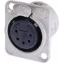 Neutrik NTR-NC5FDL1 - -30 - 80 °C - negro - plateado - UL - UL 94 HB - EC 61076-2-103 - IP 40 - IEC 68-2-20 (NC5FD-L-1)