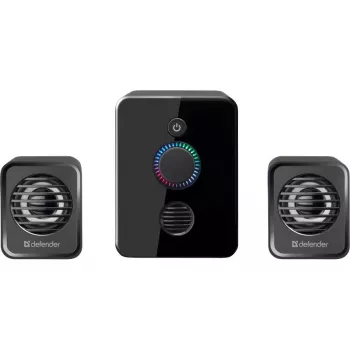 Altavoces para PC 2.1 DEFENDER V12 11W RMS USB, 3,5 mm, woofer, negro, 223×115×130 mm