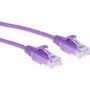 ACT Lila 1,5 metros LSZH U/UTP CAT6 cable de red Slimline para centro de datos sin pestaña con conectores RJ45