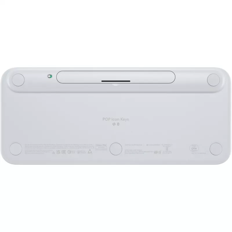Logitech POP Icon Keys - Teclado - Inalámbrico - Bluetooth LE - QWERTY - US International - Off White, Naranja (920-013072)