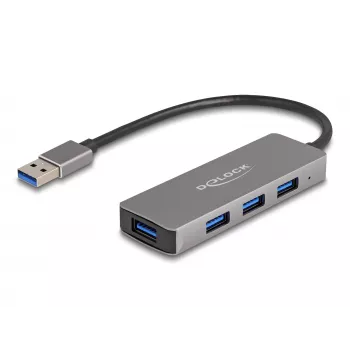 DeLOCK 63171 Hub USB 3.2 Gen 1 Type-A 5000 Mbit/s Gris