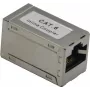 Conector keystone helos 307454 — apantallado, CAT6 RJ45 hembra a hembra, acabado plateado
