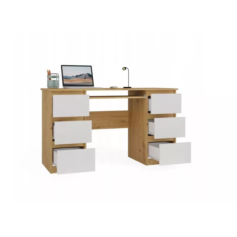 Conjunto escritorio KUBA roble Artisan/blanco