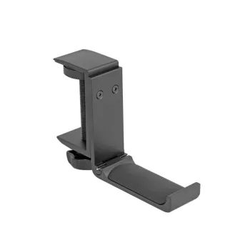 Delock - Soporte para auriculares - ajustable, para montaje en mesa, aluminio - Negro (18449)