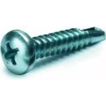 Tornillo para chapa de cabeza cruciforme 4,8x25 galvanizado cabeza plana 19 0436 (190436)