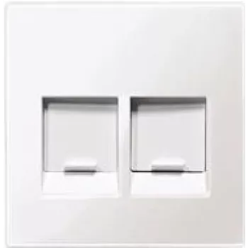 Placa embellecedora de interruptor de pared merten MEG4562-0325 blanco termoplástico sin tornillos