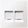 Placa embellecedora de interruptor de pared merten MEG4562-0325 blanco termoplástico sin tornillos