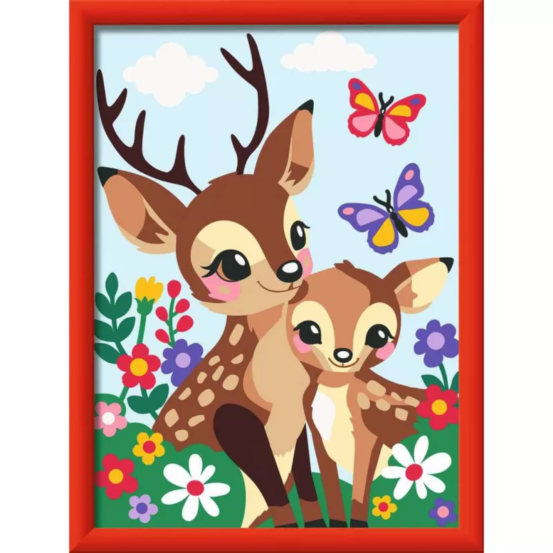 Set de pintar por números Ravensburger CreArt Ciervo feliz — set de pintura sobre lienzo numerado