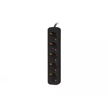 Alargador de corriente Lanberg PS0-05F-0300-BK 3m 5 tomas AC interior negro