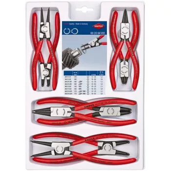 KNIPEX JUEGO DE ALICATES PARA ANILLOS DE SEGURIDAD 8 piezas