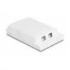 Roseta de fibra óptica DeLOCK 2 x SC simplex LC dúplex blanco