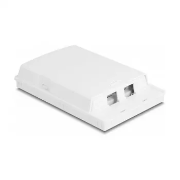 Roseta de fibra óptica DeLOCK 2 x SC simplex LC dúplex blanco
