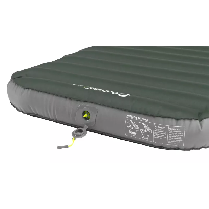 Colchón hinchable individual Outwell 400123 — 1950×600×110 mm, poliéster/PVC, verde