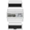 Contador electrónico bidireccional trifásico Qoltec | Contador de consumo eléctrico para carril DIN | 400V | 100A | LCD | 4P
