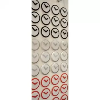 NeXtime Reloj 2615zi Focus, Ø25 cm, reloj de pared, blanco/plateado