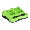 Cargador GreenWorks G24X2UC2 Doble ranura 24V Li-Ion, 4A, 2 celdas, Carga rápida
