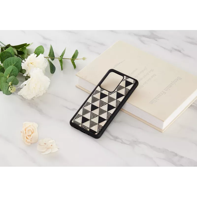Funda protectora iKins para Samsung Galaxy S20 Ultra — estampado de pirámides, negro
