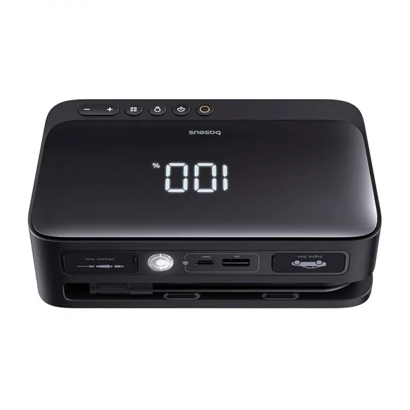Baseus Super Energy arrancador de coches, 600 A, 6000 mAh, con compresor, negro
