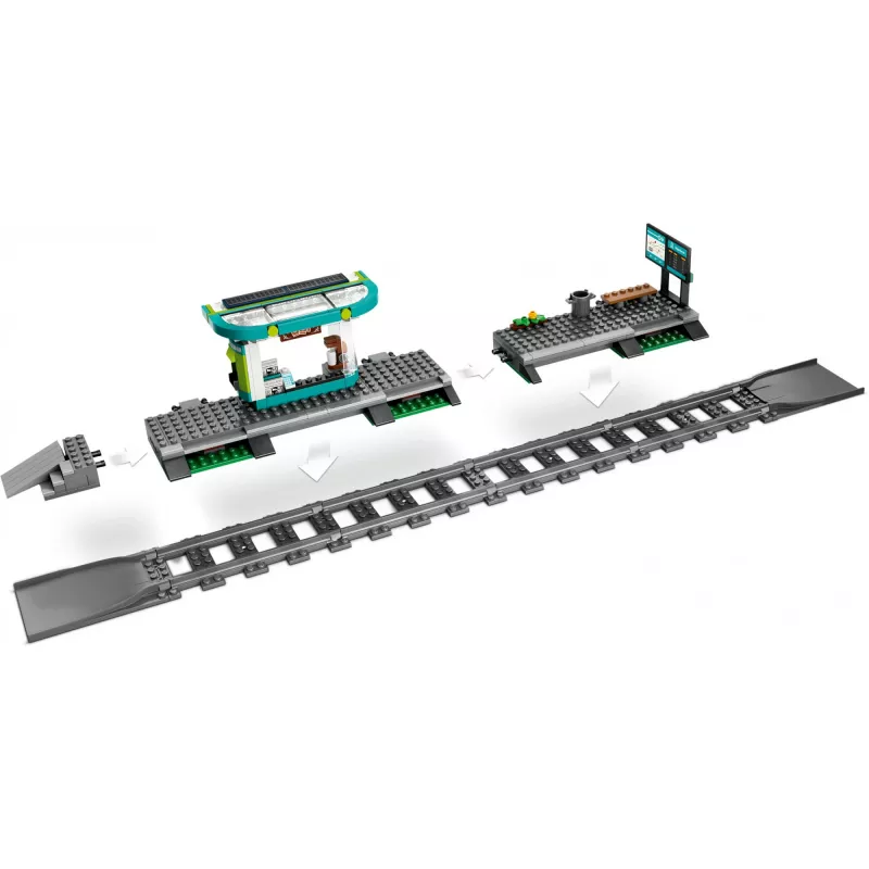 LEGO City Tranvía y Estación, set de construcción de juego de rol para niños con tranvía de juguete, regalo para niños y niñas a partir de 7 años que aman los vehículos