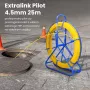 Extralink Pilot 4,5 mm 25 m | guía pasacables | fibra de vidrio GFK, Ø 4,5 mm, L 25 m, amarillo