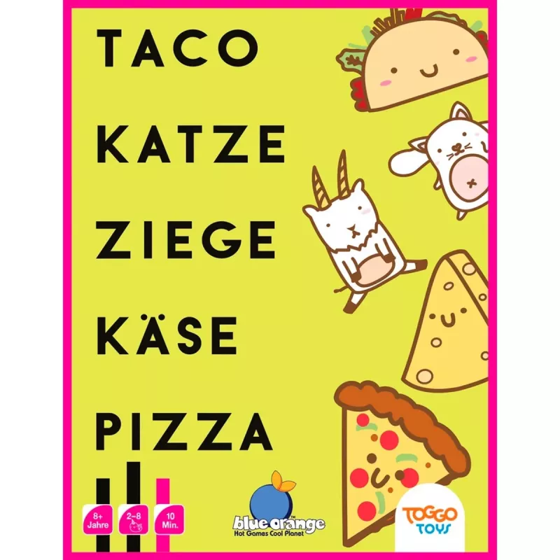 Taco Cat Goat Cheese Pizza, juego de cartas