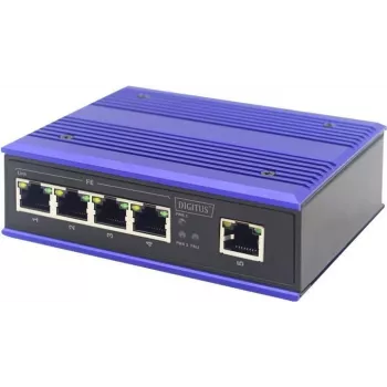 Switch de red Digitus 4 puertos Fast Ethernet industrial no gestionado