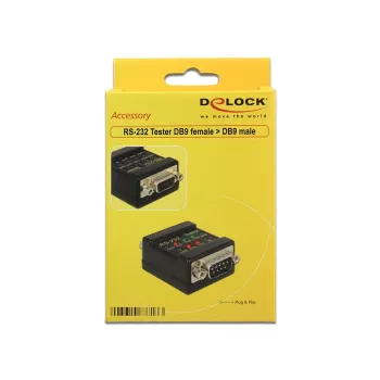 Conector DeLOCK 2xDB9 87713 negro