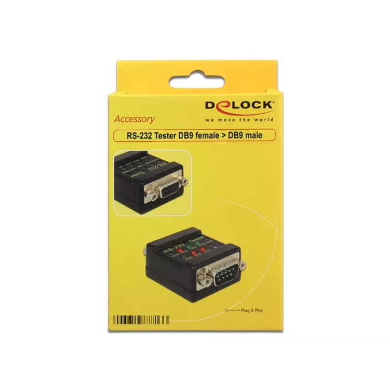 Conector DeLOCK 2xDB9 87713 negro