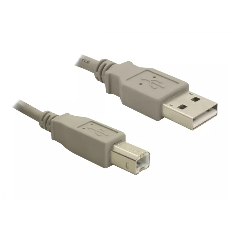 Cable USB DeLOCK 82216 USB 2.0 3 m USB A USB B gris