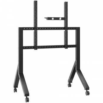 Soporte móvil para TV ONKRON TS2081-B para televisores de 70–110 pulgadas, negro, soporte de suelo de acero con ruedas, capacidad de carga 125 kg, VESA 200x200–1000x800