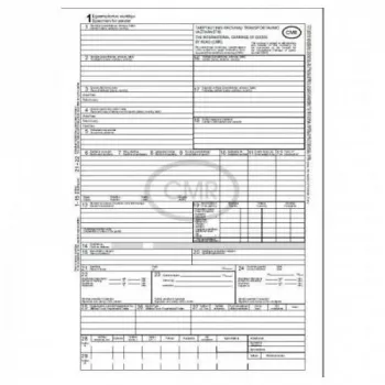 Formularios CMR de carta de porte, A4, 4x10, bilingüe, sin numeración