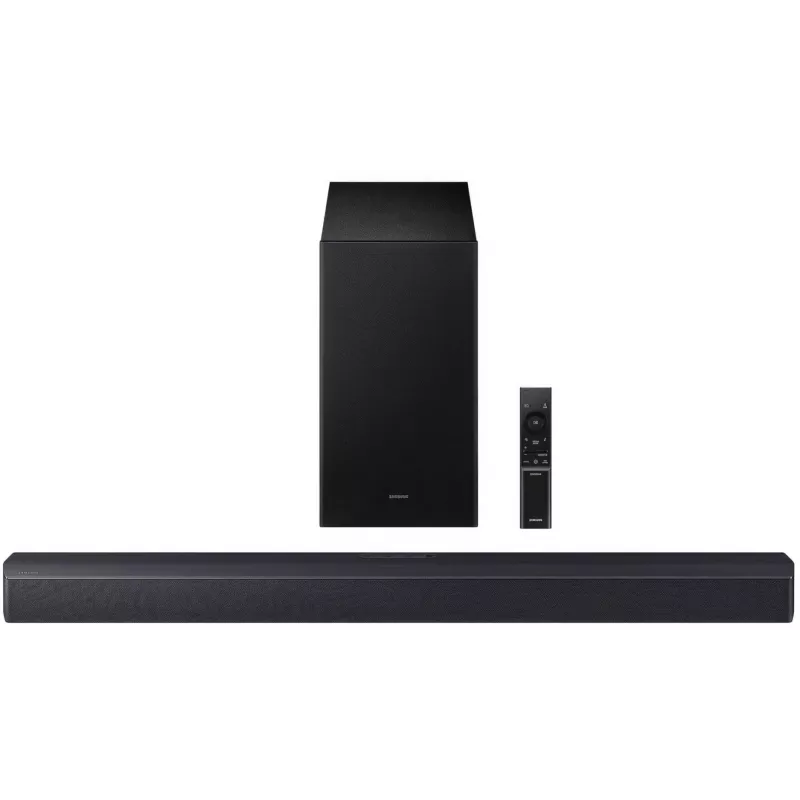 Barra de sonido Samsung HW-B450F/EN 2.1 canales Bluetooth con subwoofer inalámbrico, 300 W RMS, Dolby Audio, ARC
