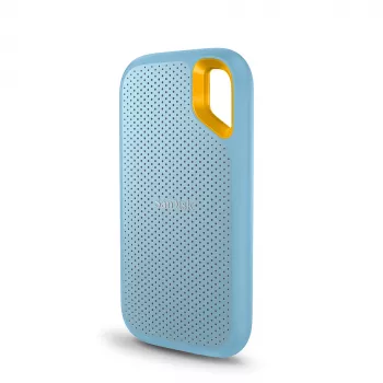 2TB SanDisk Extreme Portable V2 - SSD - cifrada externa (portátil) USB 3.2 Gen 2 (conector USB-C) - AES de 256 bits - azul cielo