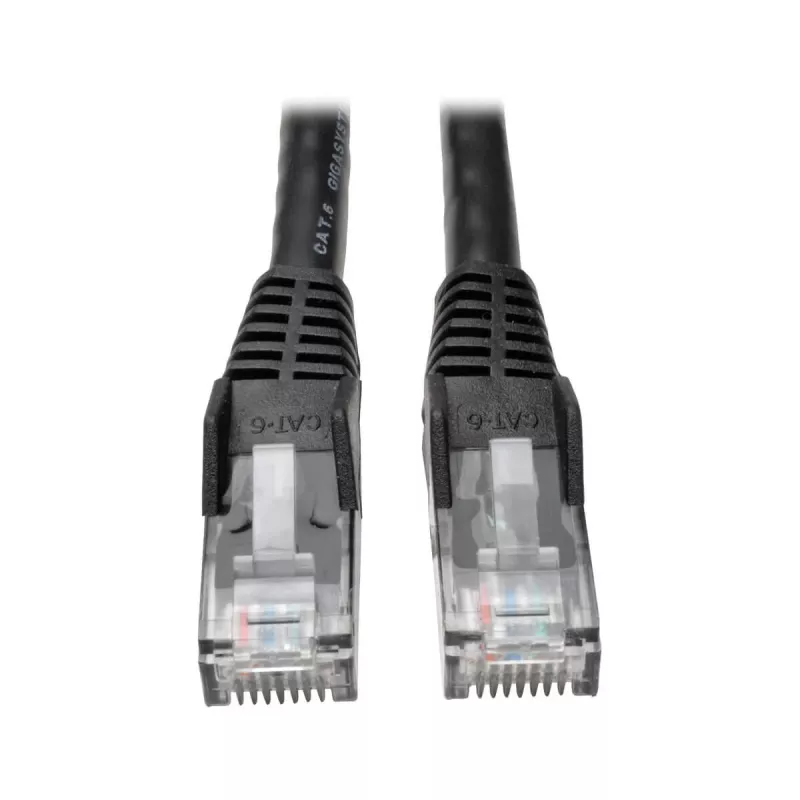 Cable Ethernet Gigabit Cat6 Snagless Molded (UTP) Eaton Tripp Lite Serie (RJ45 M/M), PoE, negro, 1,52 m - cable de parcheo - RJ-45 (M) a RJ-45 (M) - 1,52 m - UTP - CAT 6 - Moulded