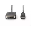 ASM AK-340301-030-S ASSMANN Cable Displayport 1.1a con bloqueo Type DP/DVI-D (24+1) M/M Negro 3m