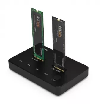 Docking station 2x SSD M.2 NVME+SATA hasta 10Gbps