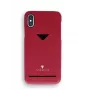Funda trasera con compartimento para tarjetas VixFox para Samsung S9 — funda protectora rojo rubí con compartimento para tarjetas