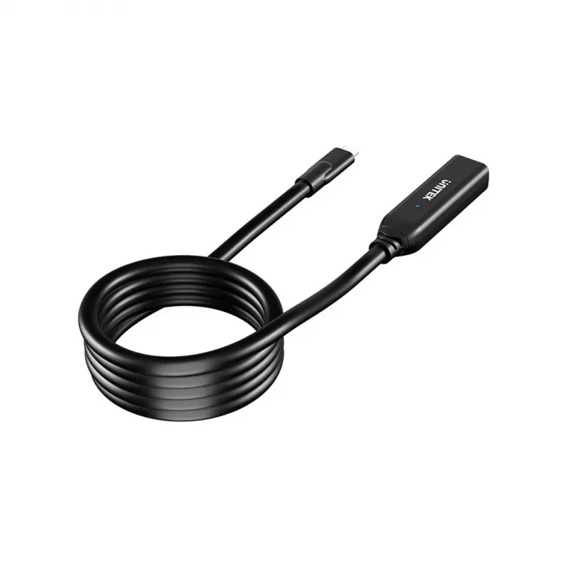 Cable prolongador Unitek U1335ABK01 USB-C conector macho a conector hembra, 10 Gbit/s, 5 m, negro