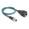 Cable adaptador M12 DeLOCK codificación X 8 pines macho a RJ45 hembra 50 cm