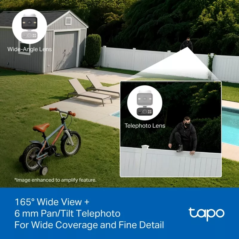 TP-Link Tapo C645D KIT, cámara inalámbrica con giro/inclinación alimentada por energía solar, 3MP