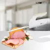 Cuchillo eléctrico CLATRONIC EM 3062, cortador de alimentos manual, blanco, cuchillas de acero inoxidable, 160 W