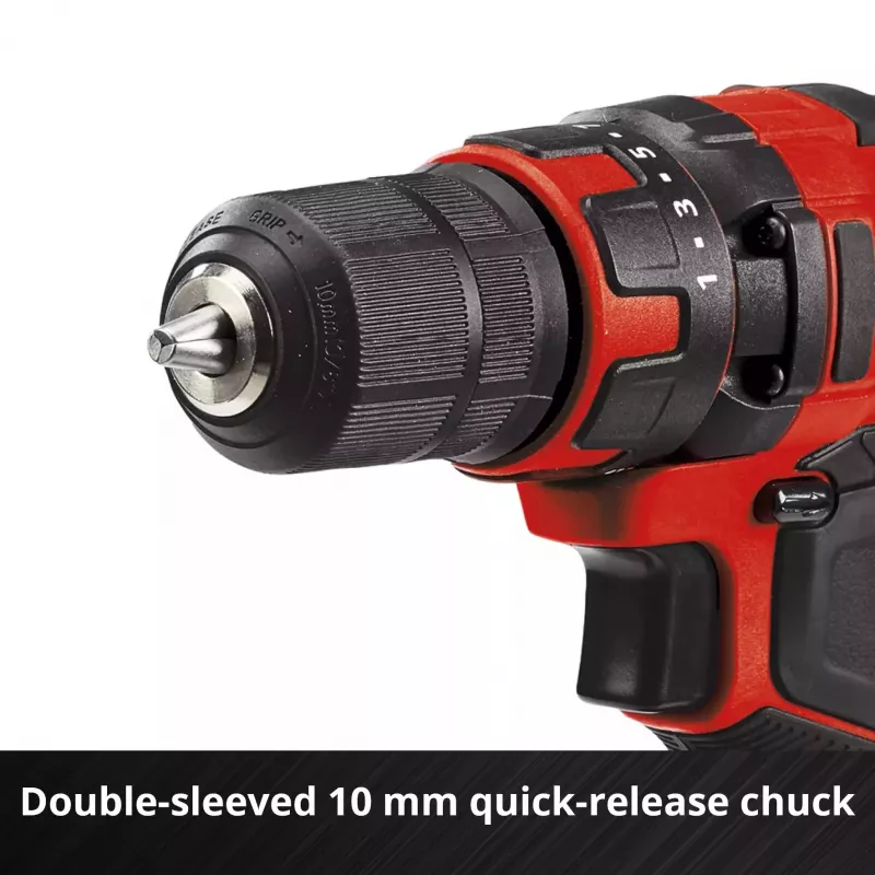 Taladro con empuñadura de pistola Einhell TC-CD 18/35 Li - Solo, 550 RPM, portabrocas de 1 cm