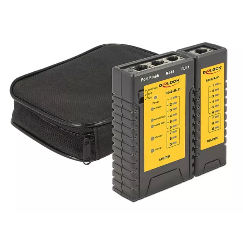 Comprobador de cables Delock + Portfinder - set comprobador de red (86407)