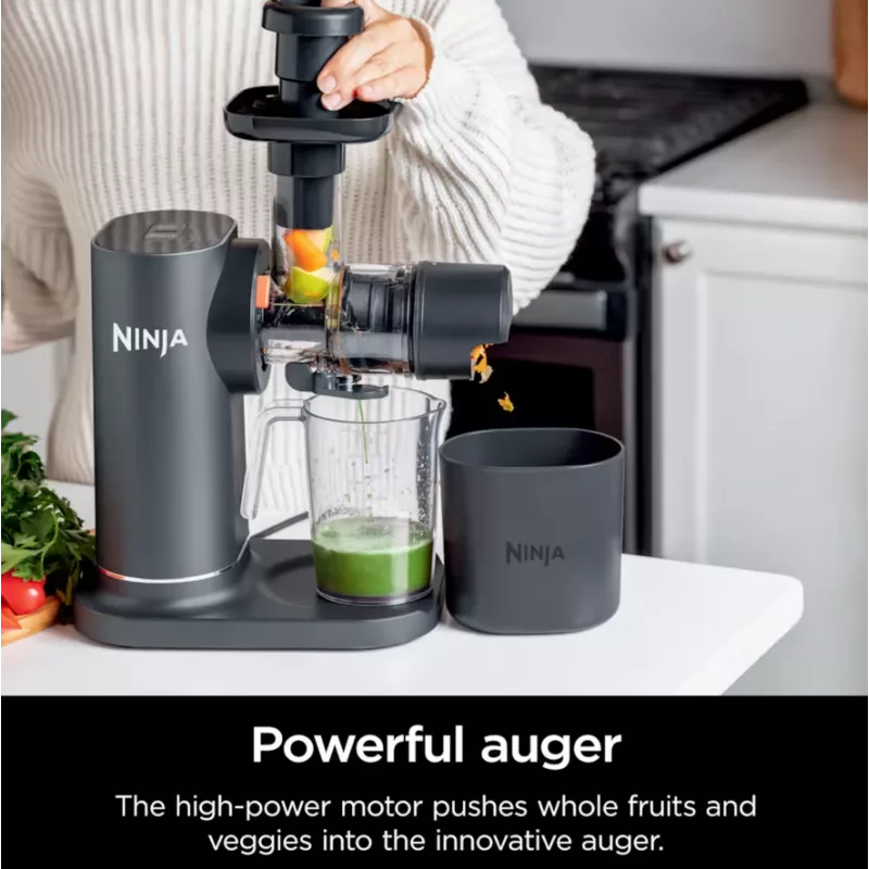 NINJA Cold Press Juicer | Neverclog JC151EU | Tipo exprimidor en frío | gris | 150 W | número de velocidades 1