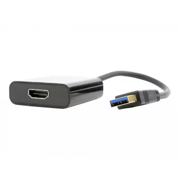 Adaptador gráfico USB GEMBIRD A-USB3-HDMI-02, salida HDMI, hasta 1920x1080, negro, 36 g
