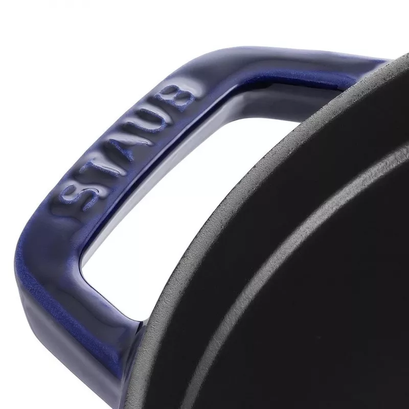 Cocotte redonda de hierro fundido Staub 24 cm Azul oscuro